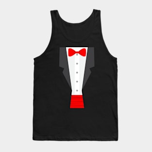 red tux tuxedo Tank Top